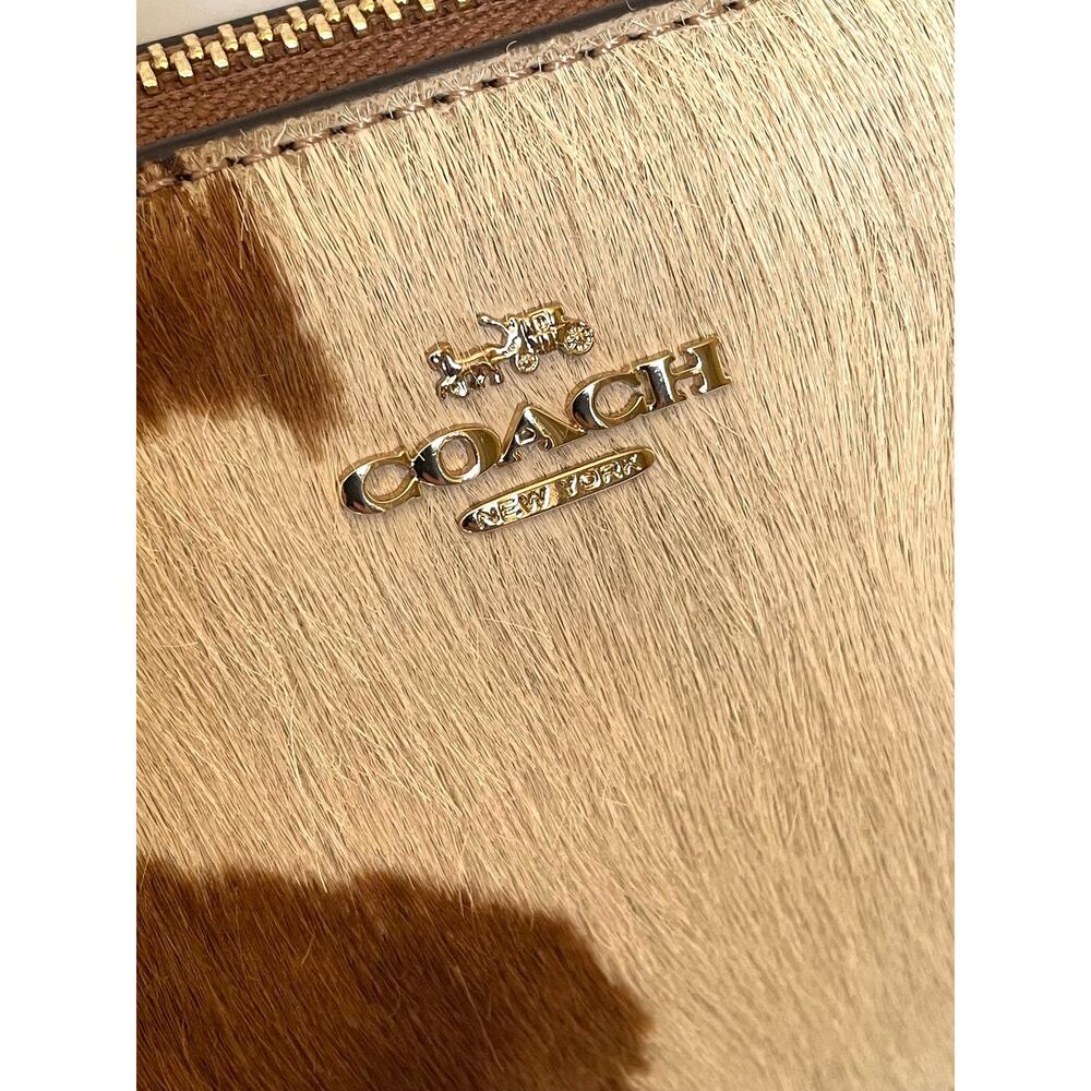 Coach Nolita 19 Wristlet CDW34 Haircalf Cow Print Leather Shoulder Bag C - Picture 5 of 11